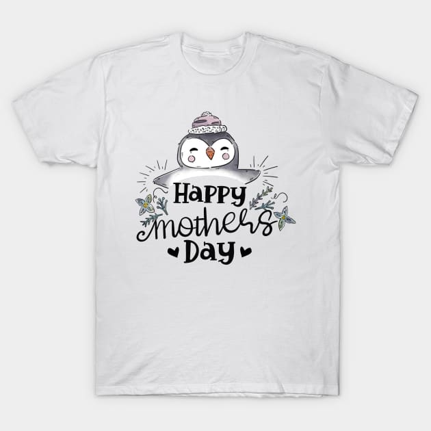 I Love My Mama Penguin Cute Happy Mothers Day Gift T-Shirt by Simpsonfft